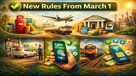 7 Major Rule Changes From March 1, 2026: UPI, Train Ticket Booking, SIM Cards, Minimum Bank Balance & More