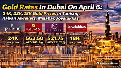 Gold Rates In Dubai On April 6: 24K, 22K, 18K Gold Prices In Tanishq, Kalyan Jewellers, Malabar, Joyalukkas