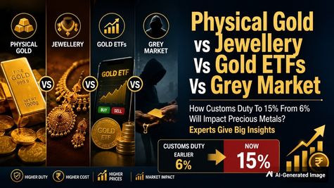 Physical Gold, Jewellery, Gold ETFs To Grey Market: How Customs Duty To 15% From 6% Will Impact Precious Metal