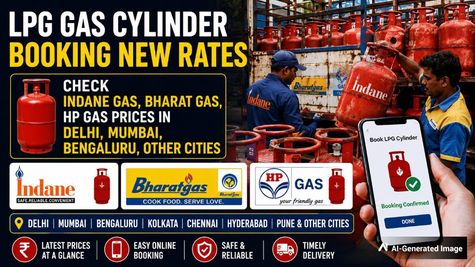 LPG Gas Cylinder Booking New Rates: Amid 45-Days & 25-Days LPG Rules; Know Indane, BP, HP Gas Prices City-Wise