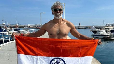 Milind Soman Completes 15 km Open-Water Swim Across Strait of Gibraltar at 60, Crossing from Spain to Morocco