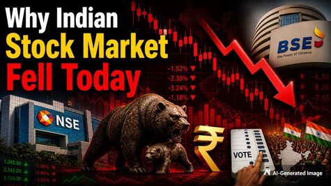 Indian Stock Market Falls Today As Elections Cheer Fade: Why Sensex Fell 620 Pts & Nifty Sank 197 Pts Today?