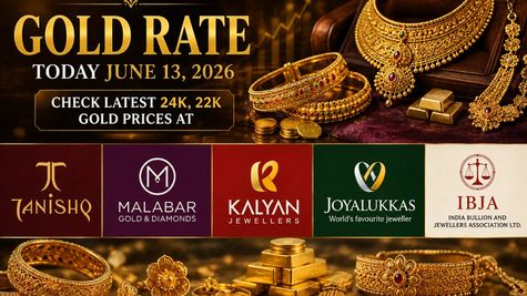 22K Gold Rate Today June 13: Tanishq vs Malabar vs Kalyan vs Joyalukkas vs IBJA; Check Fresh Gold Prices