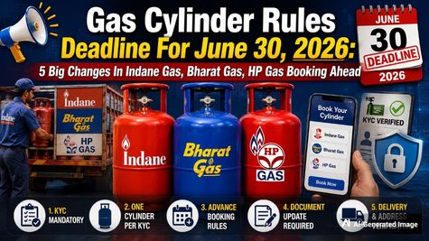 Gas Cylinder Rules Deadline For June 30, 2026: 5 Big Changes In Indane Gas, Bharat Gas, HP Gas Booking Ahead