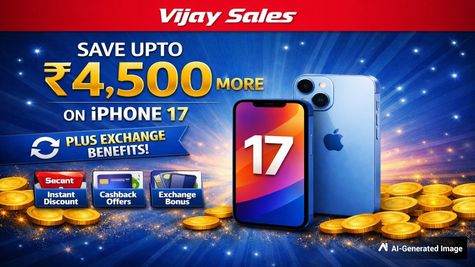 Vijay Sales Offer: Save Upto Rs 4,500 More On iPhone 17 Along With Exchange Benefits 