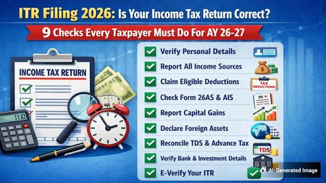 ITR Filing 2026: Is Your Income Tax Return Correct? 9 Checks Every Taxpayer Must Do For AY 26-27