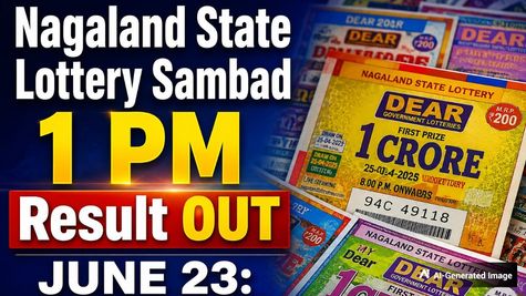 Nagaland State Lottery Sambad 1 PM Result OUT, JUNE 23: Dear Morning Draw; Check Rs. 1 Cr Winner