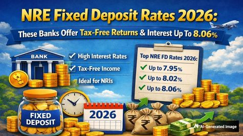 NRE Fixed Deposit Rates 2026: These Banks Offer Tax-Free Returns & Interest Up To 8.06% 