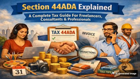 Section 44ADA Explained: A Complete Tax Guide For Freelancers, Consultants & Professionals
