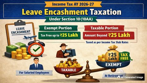 Income Tax AY 2026-27: Taxation Of Leave Encashment Under Section 10(10AA) Explained