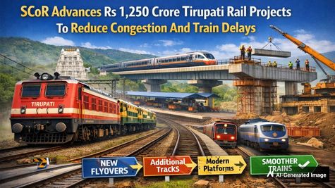 SCoR Advances Rs 1,250 Crore Tirupati Rail Projects To Reduce Congestion And Train Delays
