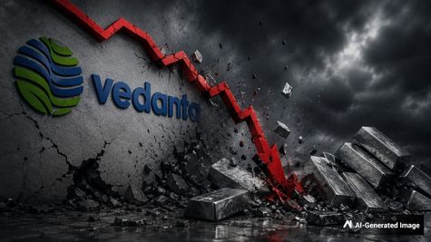 No Silver Lining? Vedanta Share Price Falls As Silver Rates Crash; Post-Demerger Rebranding in Full Swing