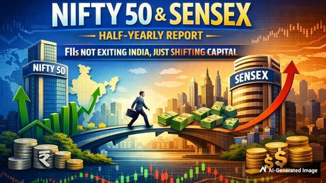 Nifty 50 & Sensex Half-Yearly Review: FIIs Haven’t Left India, They’re Rebalancing in Stocks and Bonds