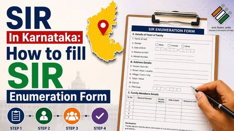 SIR In Karnataka: How To Fill SIR Form Online?Step by Step Guide To Submit Your Enumeration Form on ECI Portal
