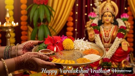 Happy Varalakshmi Vratham 2026: Best 65+ Wishes, Messages, Greetings To Share For Varamahalakshmi Vratham