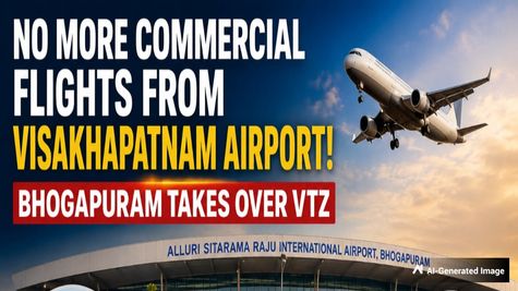 Visakhapatnam Airport News: Bhogapuram Takes Over VTZ From August 17; Old Airport Stops Passenger Flights