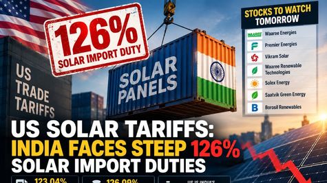 US Solar Tariffs: Stocks To Watch Tomorrow As India Faces Steep 126% Solar Import Duties