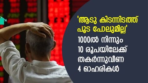 'ആടു കിടന്നിടത്ത് പൂട പോലുമില്ല'; 1000-ല്‍ നിന്നും 10 രൂപയിലേക്ക് വീണ 4 'സൂപ്പര്‍താര' ഓഹരികള്‍