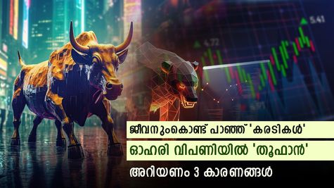 ജീവനുംകൊണ്ട് പാഞ്ഞ് 'കരടികള്‍'; ഓഹരി വിപണിയില്‍ 'തൂഫാന്‍', അറിയണം 3 കാരണങ്ങള്‍