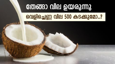 Coconut Oil Price: വെളിച്ചെണ്ണ ഉപയോഗം കുറയ്ക്കാം, വില വീണ്ടും ഉയർന്നേക്കും, തേങ്ങാ വിലയും പൊള്ളുന്നു