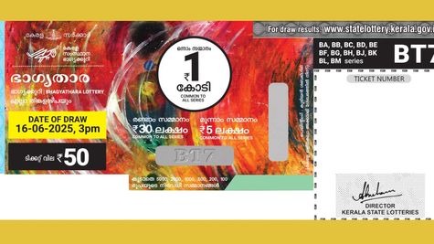 Bhagyathara BT-36 Result: 1 കോടി അടിച്ചത് ഈ നമ്പറിന്; ഇന്നത്തെ ഭാ​ഗ്യതാര ലോട്ടറിയുടെ റിസൾട്ട് അറിയാം