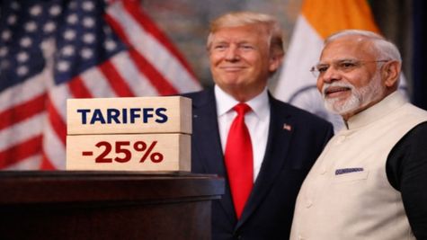 ഇന്ത്യയ്‌ക്കെതിരായ 50 ശതമാനം തീരുവ 25 ശതമാനമാക്കി കുറയ്ക്കുമെന്ന് യുഎസ്