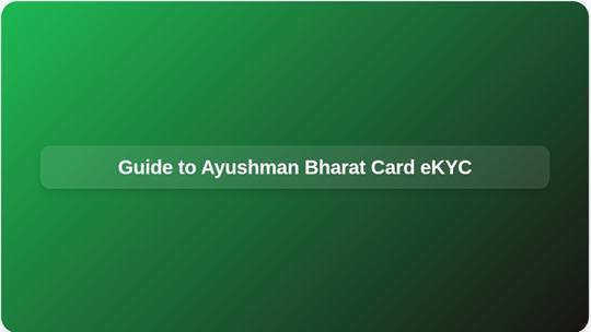 Ayushman Bharat: Check Eligibility and eKYC | Ayushman Bharat: Check ...