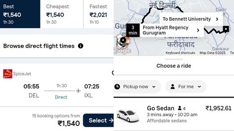 गुरुग्राम-नोएडा के कैब किराए से सस्ता है दिल्ली-लेह का फ्लाइट टिकट? वायरल पोस्ट में शख्स के दावे से छिड़ी बहस