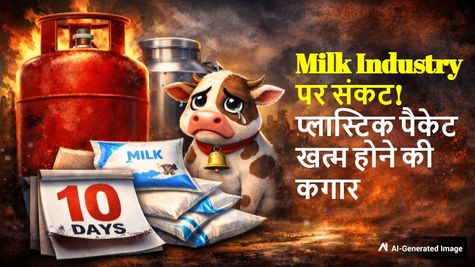Milk Industry: पैकेट बनाने वाली फैक्ट्रियों पर LPG गैस संकट की मार, दूध के पैकेट सिर्फ 10 दिन तक?