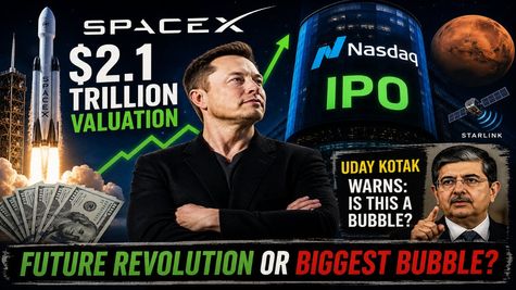 SpaceX की $2 ट्रिलियन वैल्यूएशन: दुनिया का सबसे बड़ा Bubble क्यों मान रहे Uday Kotak?