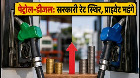 आज पेट्रोल-डीजल के दाम: सरकारी रेट स्थिर, प्राइवेट पंपों पर क्यों बढ़ गए दाम?