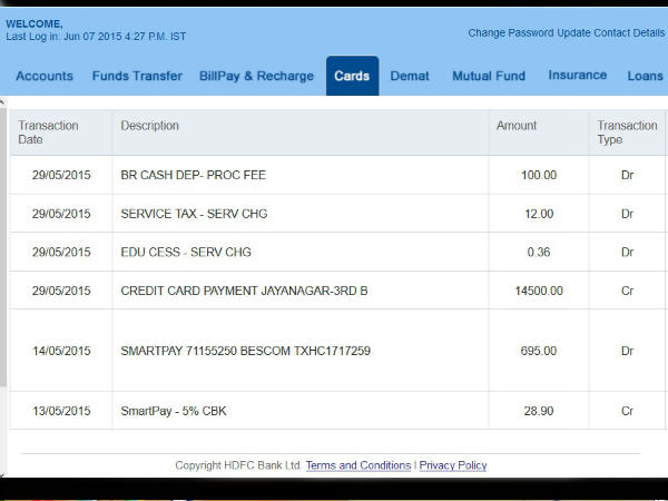 Bank Statement