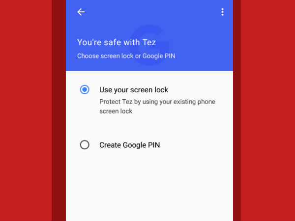 लॉक का विकल्प चुनें
