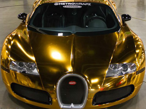 गोल्‍ड प्‍लेटेड बुगाटी 