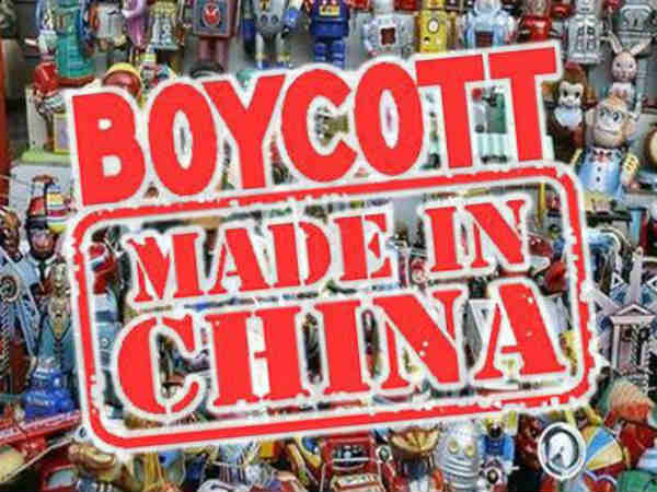 चीनी उत्पादों के बहिष्कार की मांग तेज