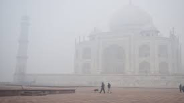 taj mahal fog today