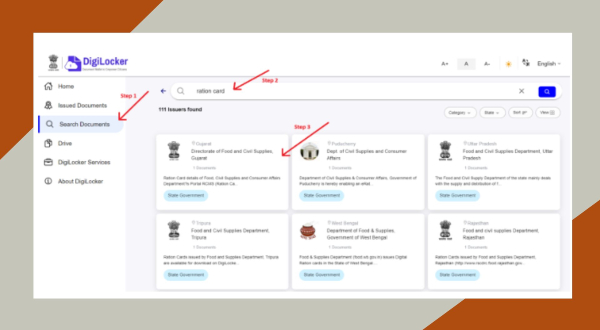 Ration Card Download Process