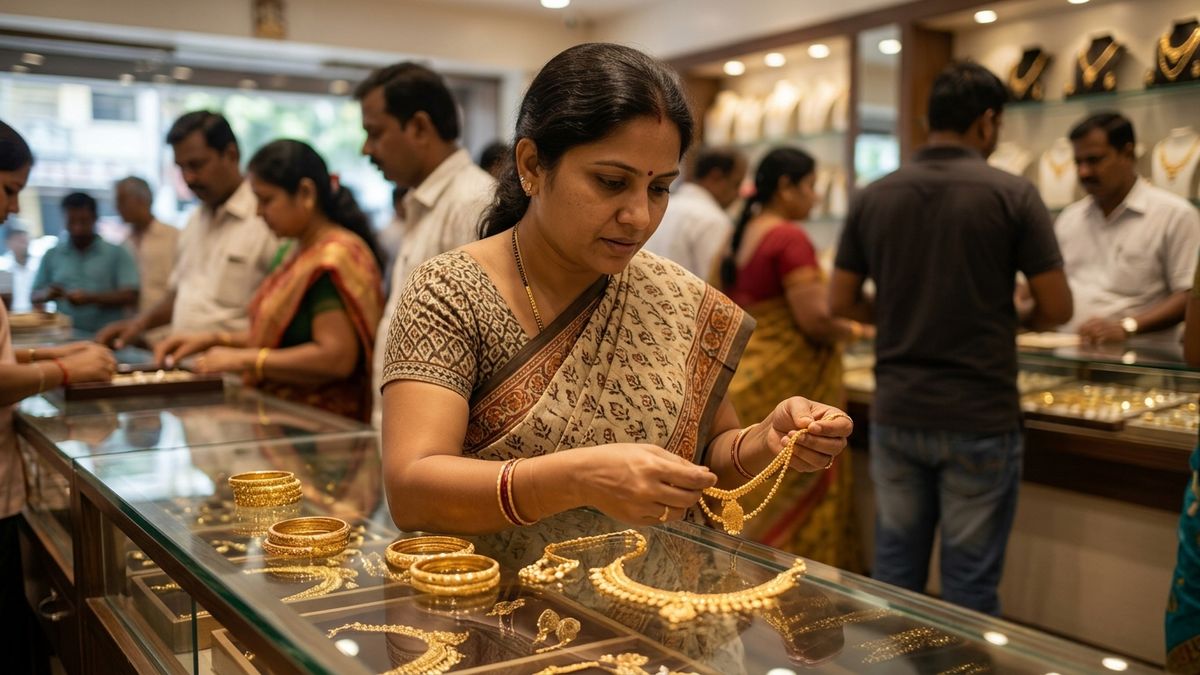 Indian Woman Jewellery Shopping