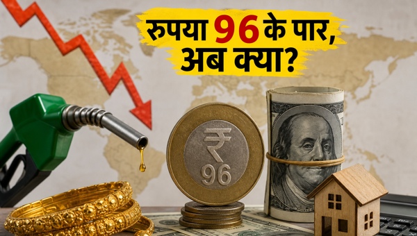 Indian Rupee vs Dollar: Impact of historic fall to 96 on inflation, EMI, and gold prices in 2026