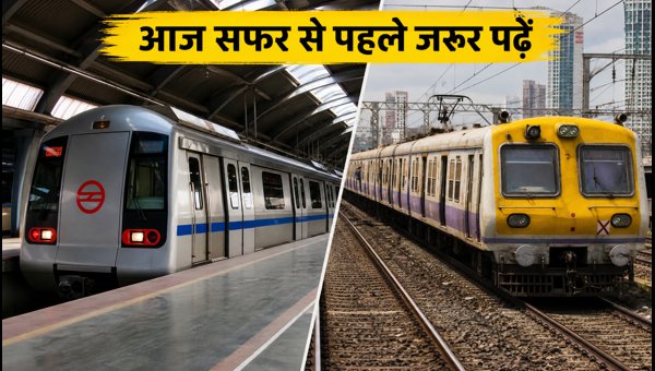 Delhi Metro and Mumbai Local Train Mega Block Update 2026: Travel Advisory and Route Changes