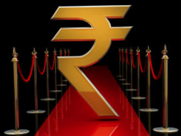 Sharp gains in rupee