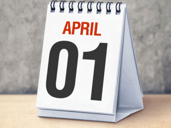 Applicable from April 1 