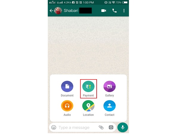 6. Send money to your friend via chat