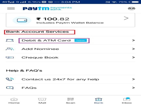 3. Apply for the Debit Card