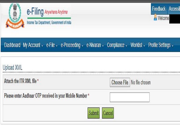 Verification of income tax returns filing