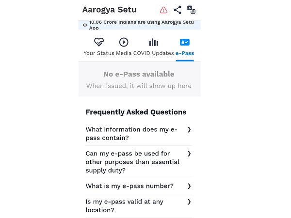 e-Pass Feature On Aarogya Setu App: Could It Become Mandatory For Future Travel?