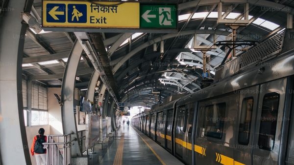 Colourful passenger train in festive mood in India