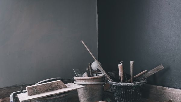 Construction site depicting halted activities due to rising cement costs Construction site depicting halted activities due to rising cement costs
