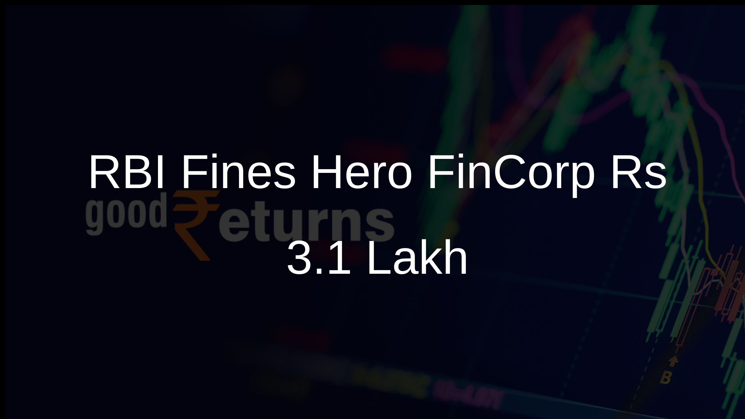 RBI Fines Hero FinCorp Rs 3.1 Lakh