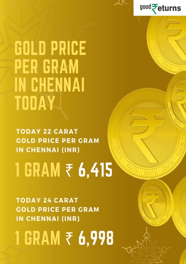Gold Prices In Chennai: 24K/100 Grams Falls By Rs 5,500, 10 Grams At Rs 69,980